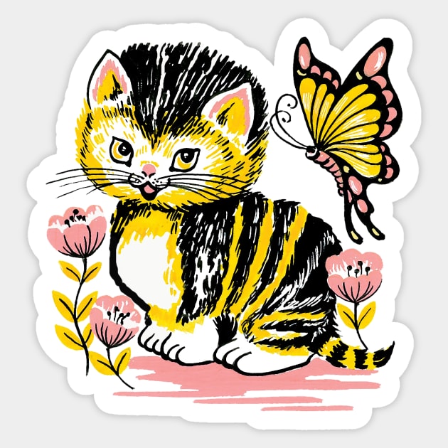 Kitten Sticker by Bunlinked